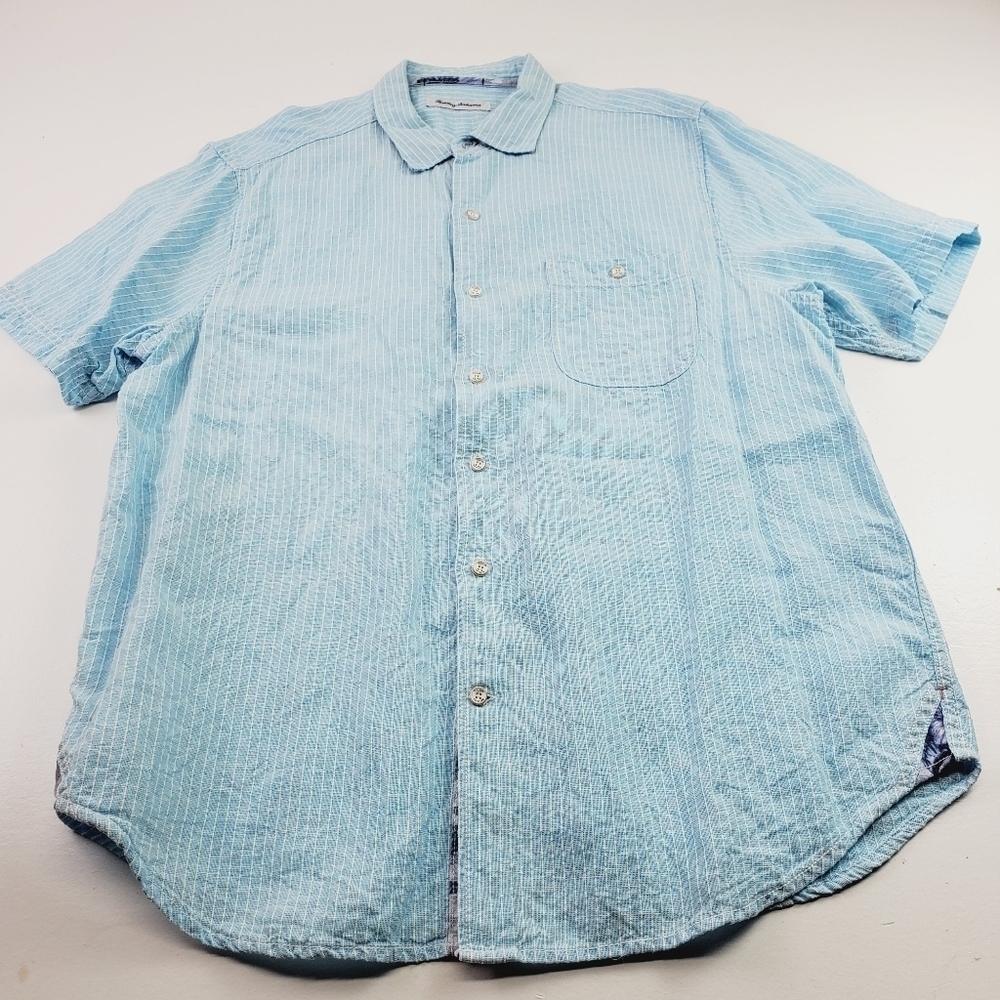 Tommy Bahama Light Blue Short Sleeve Button-Down Shirt